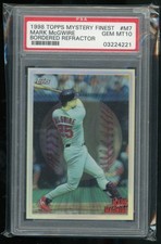 1998 Topps M7 Mark McGwire Bordered Refractor PSA 10 Pop 9 Mystery Finest
