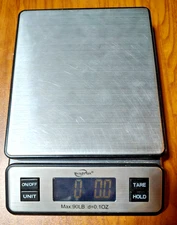 WeighMax NIB W-2809 90LB Stainless Steel Digital Postage Scale, 10"x7"x2"