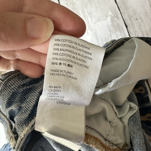 JEANS DONNA USATI WE THE FREE KICK CROP DENIM BOTTONI DAVANTI TAGLIA 25 - Foto 3 di 6