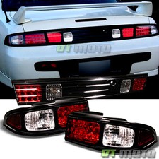 Black 1995-1998 240sx 180sx S14 Led Tail Lightstrunk Piece Brake Lamps 3pcs Set