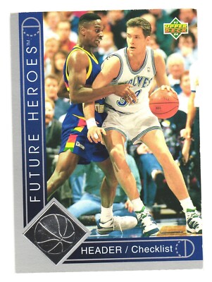 1993 Upper Deck Future Heroes Header/Checklist LaPhonso Ellis Christian Laettner