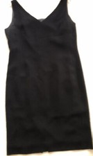 Lauren Ralph Lauren Womens Little Black V Neck Lined Sleeveless Dress SZ 4 EUC