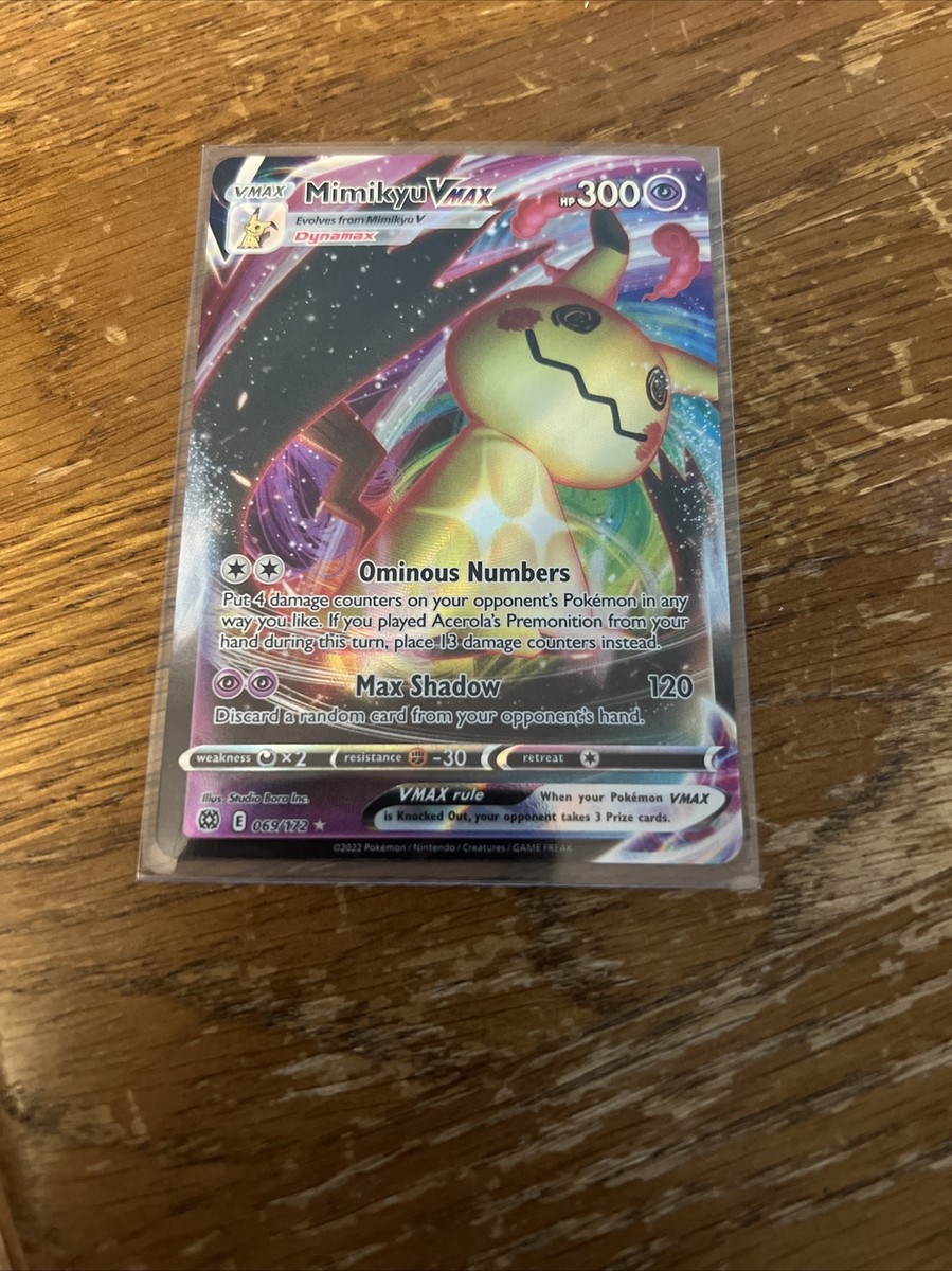 Pokémon TCG Mimikyu VMAX Brilliant Stars 069/172 Holo Ultra Rare