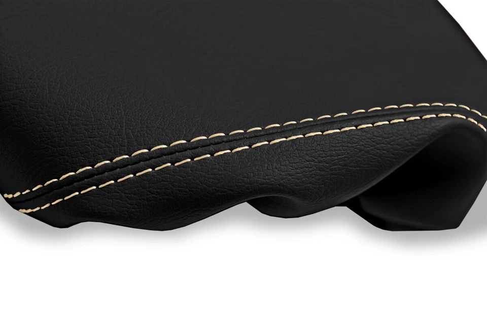 Se adapta a Volkswagen EOS 2007-2015 tapa de consola de PVC, cubierta con puntada beige Foto 4 de 4