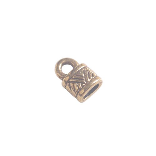 100PCS Antiqued Gold Metal Cord End Caps for Jewelry Making Leather Art - Picture 7 of 10