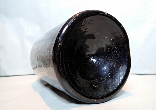 Wein Spirituosenglas Flasche antik hoch dunkel Glasflasche konkaver Boden - Bild 6 von 8