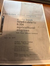 PERKINS 6.354 AGRICULTURAL DIESEL ENGINE PRINTED PARTS BOOK