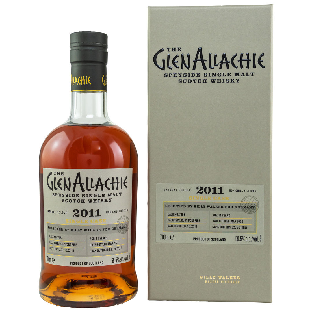 GlenAllachie 2011/2022 Ruby Port Pipe 59,5% vol. 0,7 Liter