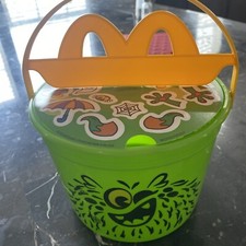 2024 McDONALD'S Halloween GREEN Bucket Pail Classic Boo Buckets HAPPY MEAL TOY