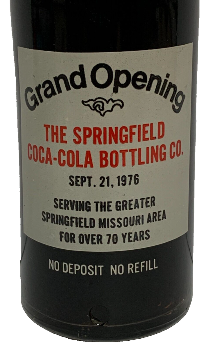 ソフトドリンク Coca-Cola Grand Opening Bottle 1976 Vintage 1976 Bottle Grand Opening The Springfield Coca-Cola