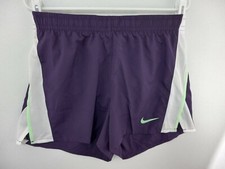 NIKE Dry Girl's Large Purple w/ Green/White Trim Running Shorts NWT 25
