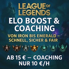 League of Legends Elo boost und Coaching bis Emerald