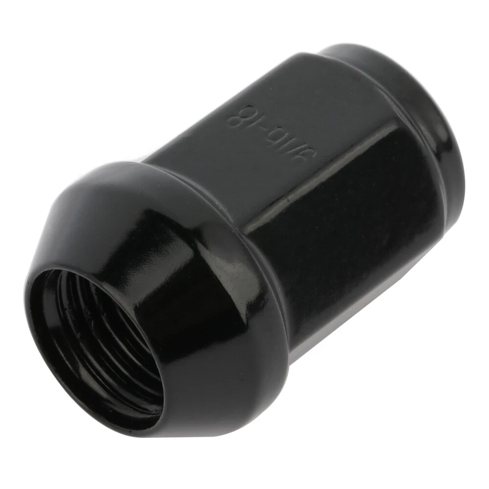 Set of 20 Black 1.38" Tall 9/16-18 Wheel Lug Nuts For 1984-1995 Chevrolet G20 Foto 3 de 4