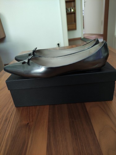Marc Jacobs Ballerina grau-metallic Gr 40 (39,5) Kaum getragen Makellos Toll! - Bild 2 von 5