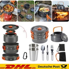 Batterie de cuisine camping pour 2 à 3 personnes, ensemble cuisine, casseroles d