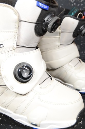 Burton Felix Step On Womens US 10 White Round Toe BOA Snowboard Boots