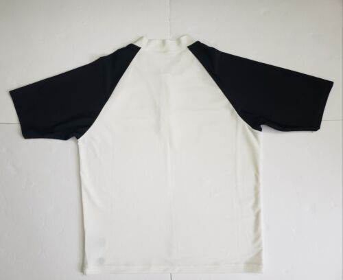 Disney Parks White-Black Shirt Short Sleeve Size XL1/4 Zipper / Cruise Line Logo - Picture 11 of 11