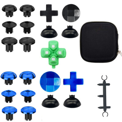 Metal Joystick Thumbsticks Button Caps Replacement Kit For   Controller Handle