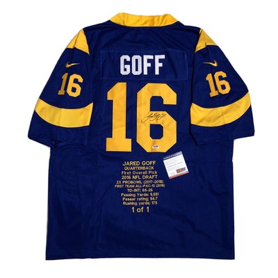 jared goff signed jersey