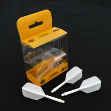 CUESOUL ROST Integrated Dart Shaft and Flights Medium,Slim Shape,Set of 3-White