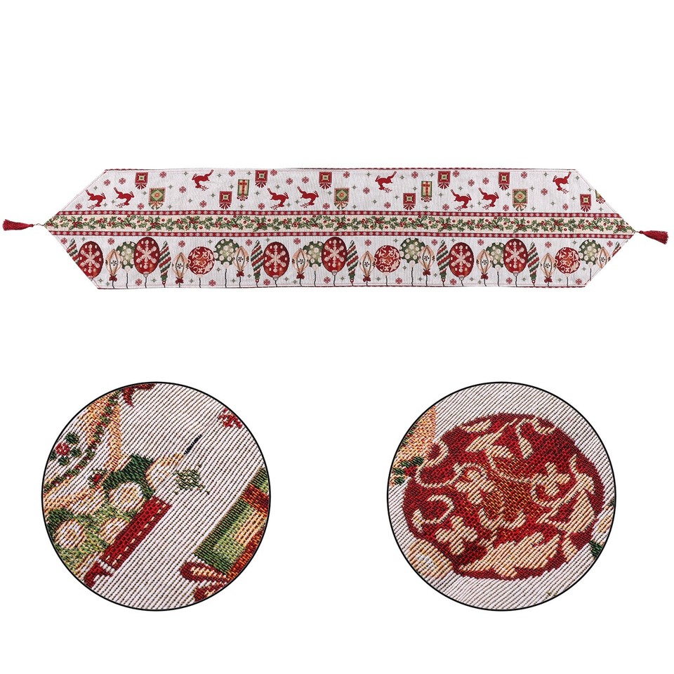 Christmas Table Runner Tablecloth Christmas Dinning Table Flag Xmas