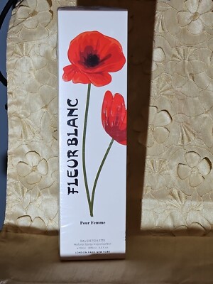 DIAMOND FRAGRANCE-LONDON/PARIS/NEW YORK-FLEUR BLANC-EAU DE TOILETTE-3.3 OZ-NEW!