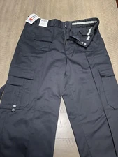 Police Depot  CARGO PANTS TACTICAL 8 POCKET Black Size 40 Unhemmed