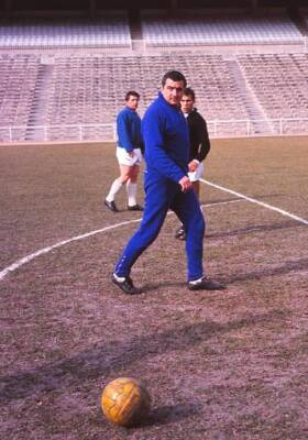Miguel Munoz Of Real Madrid Training 1964 Old Photo