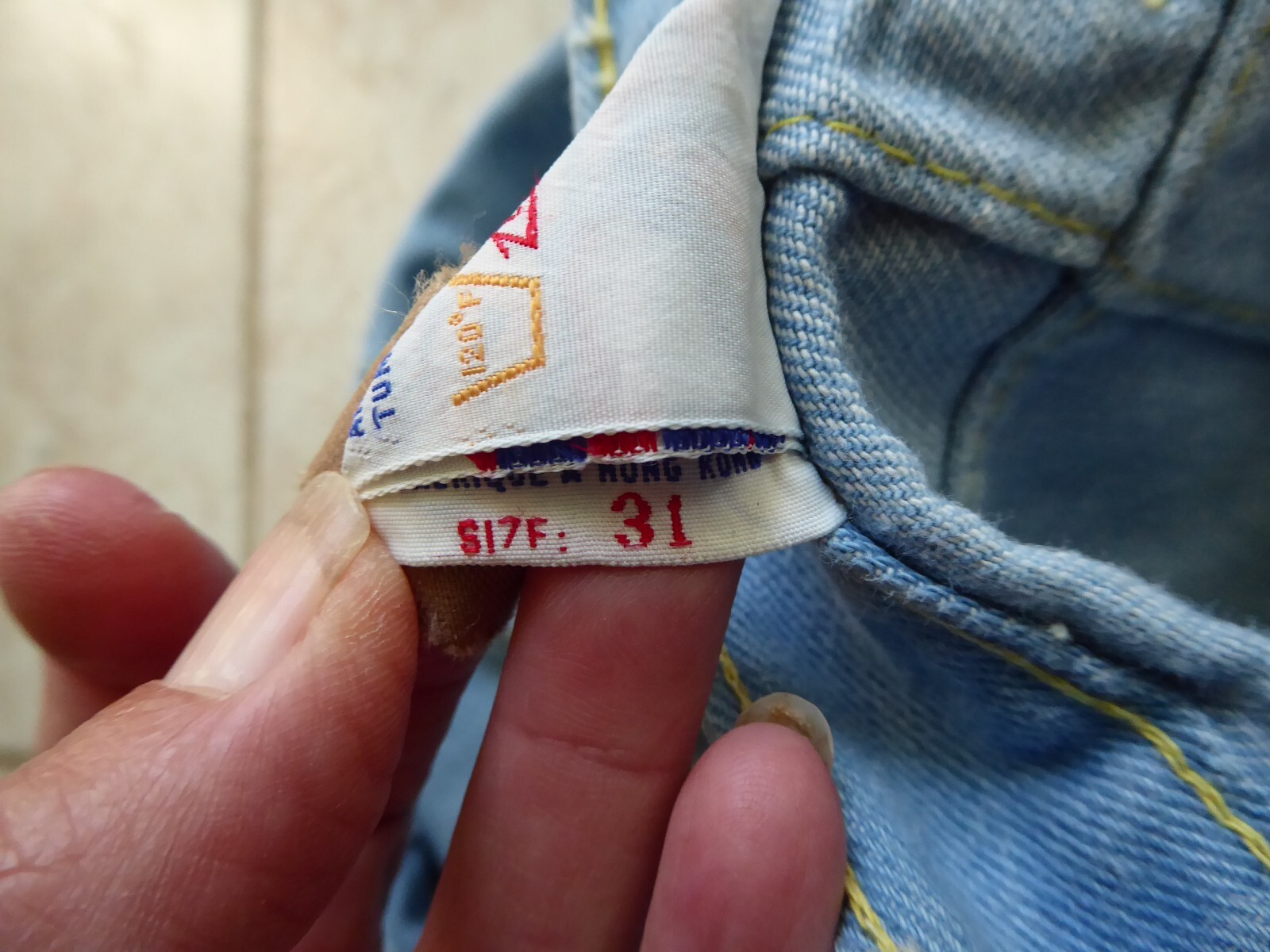 Vintage 70s Jeans Window Pane Patchwork Disco Fla… - image 12