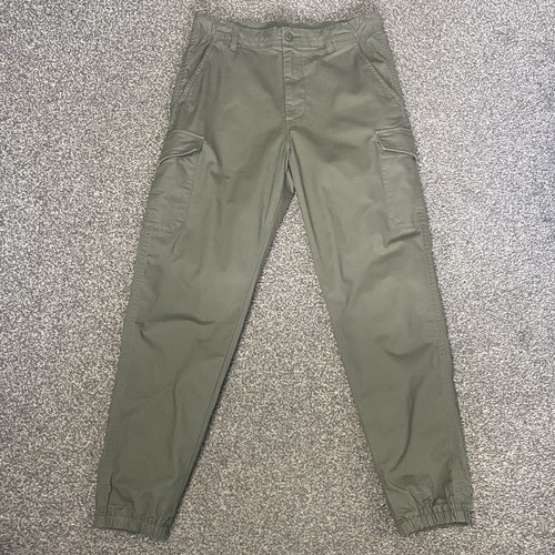 Mens Uniqlo Cargo Trousers Khaki Green 