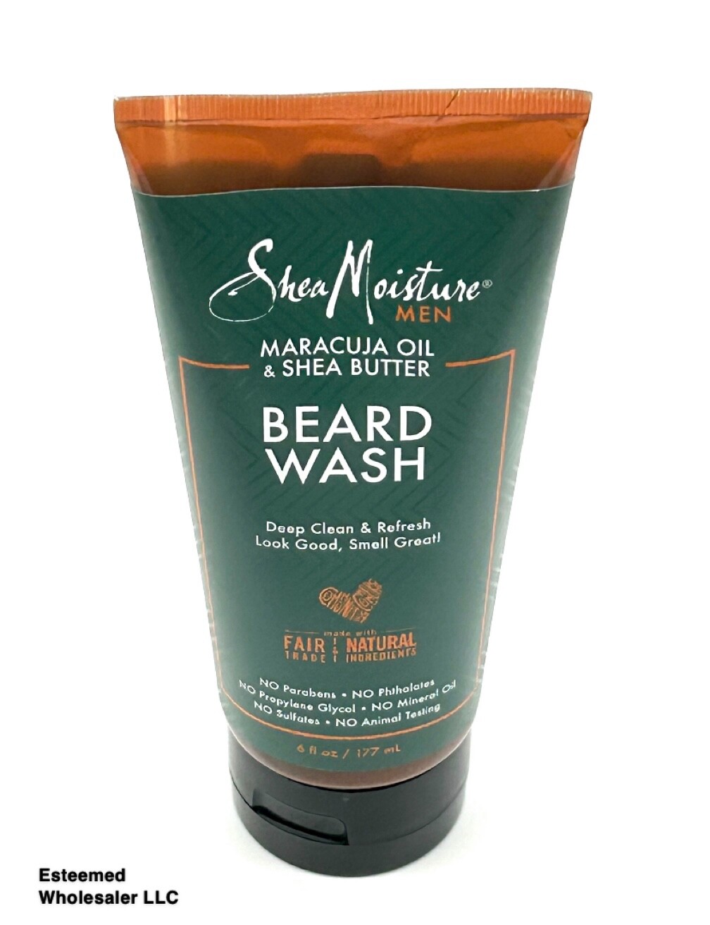 SHEA MOISTURE Men Beard Wash Maracuja Oil & Shea Butter 6oz w/o box