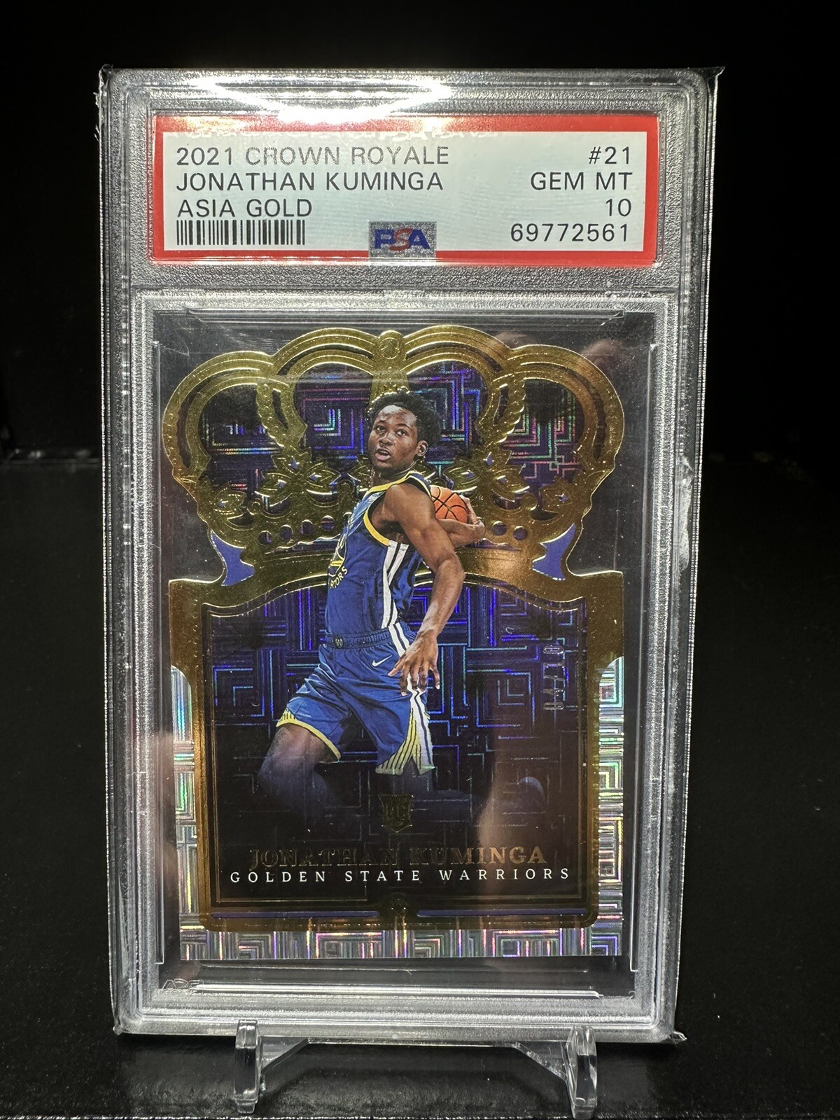2021 Panini Crown Royale Jonathan Kuminga Asia Gold /10 POP 1 PSA 10