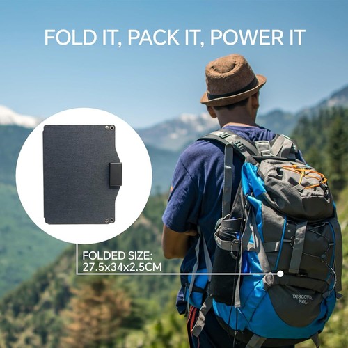 60W Portable Solar Panel Charger Solar Generator, Foldable Solar Panel Laptop - Picture 3 of 11