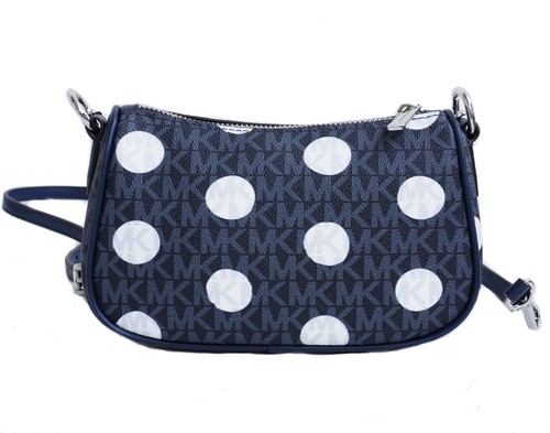 Michael Kors Tasche Umhängetasche Carmela SM Pouchette Xbody Navy ohne Anhänger - Afbeelding 7 van 12