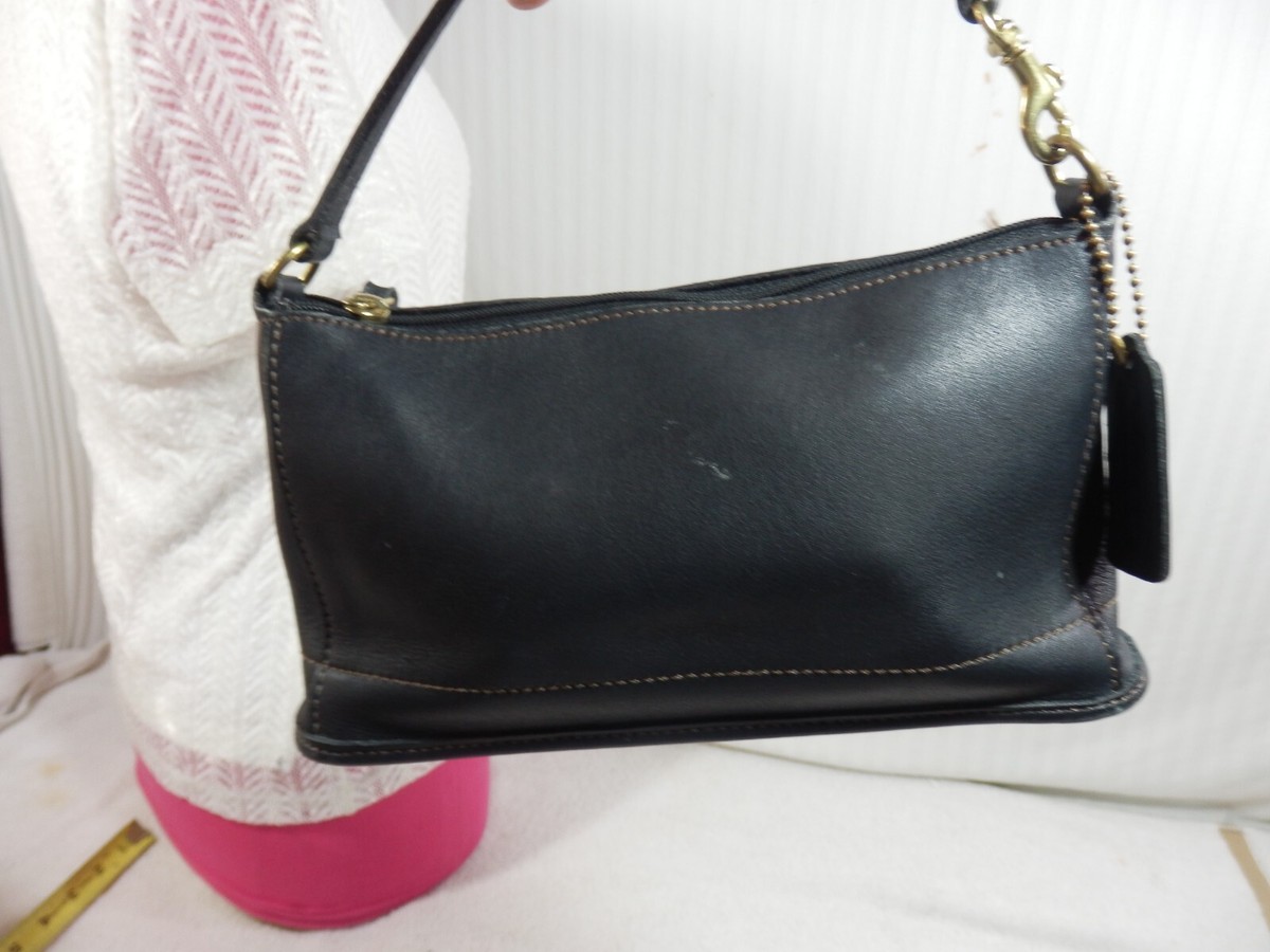 バッグ Vintage Coach Accessory Pouch bag 9311 Vintage Coach 9311 Accessory Pouch Zipper Hardware Leather