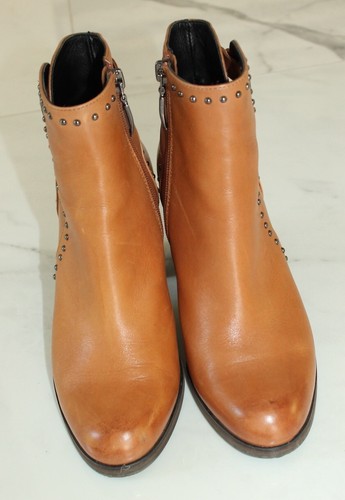 SALAMANDER Damen Stiefel Stiefeletten camel Schuhe Gr 37 echtes Leder 8cm Absatz - Bild 3 von 5