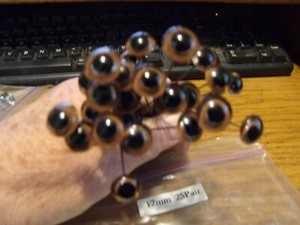 Taxidermy Glass Eyes  8mm Brown 10 pair