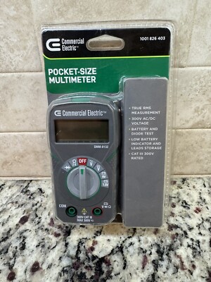 Commercial Electric Compact Pocket Size Wide Ranging Multimeter Wow Fast Ship