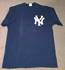Vtg Derek Jeter New York Yankees Majestic Shirt XL Made USA Single Stitch