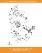 YAMAHA Impeller Shaft Assy, 5VK-12450-00 OEM XT660Z XT660X MT03 XT660R