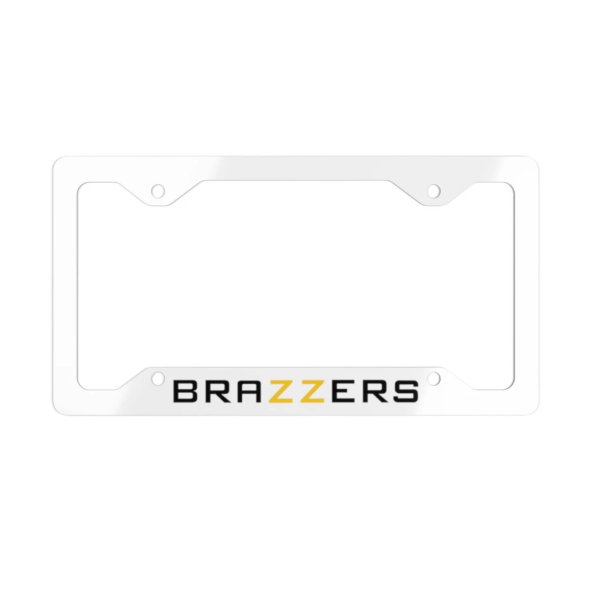 Louis Vuitton License Plate Frame (White)