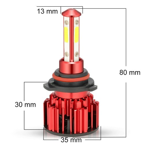 Combo faros LED 9005+9006+H11 4 lados + kit de luces antiniebla 6500K bombillas de haz alto bajo - Imagen 7 de 16