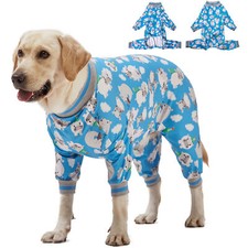 LovinPet Large Dog Pajamas All-Season Knit Plaid Stretch Summer for Large Breeds