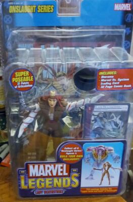 MARVEL LEGENDS LADY DEATHSTRIKE. ONSLAUGHT SERIES ACTION FIGURE. NEW ON CARD