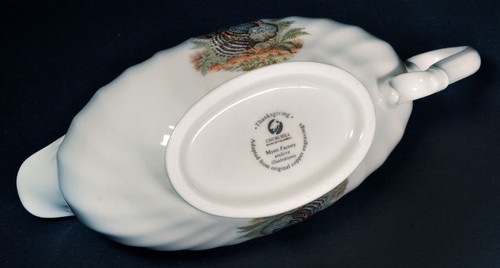 Churchill Myott Thanksgiving 9" Gravy Boat & Under Plate Multi-Color Turkey - Picture 6 of 8