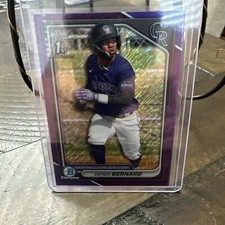 2024 Bowman Chrome Derek Bernard 1st Purple Shimmer /250 Colorado Rockies
