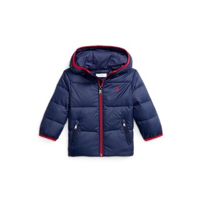 Polo Ralph Lauren Baby Boy Water Repellent Down Jacket Blue Navy