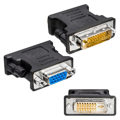 Adapter DVI-D 24+1 zu VGA Analog D-Sub Stecker Buchse Monitor TFT PC Digital