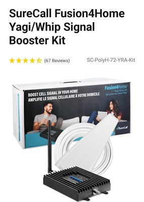 Polyh 72 Surecall Fusion4home Yagi Signal Booster Kit SureCall