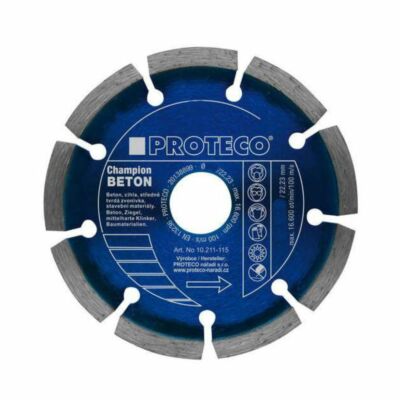 PROTECO 115mm Diamanttrennscheibe Trennscheibe Stein Ziegel Mauerwerk Tschechische Qualität